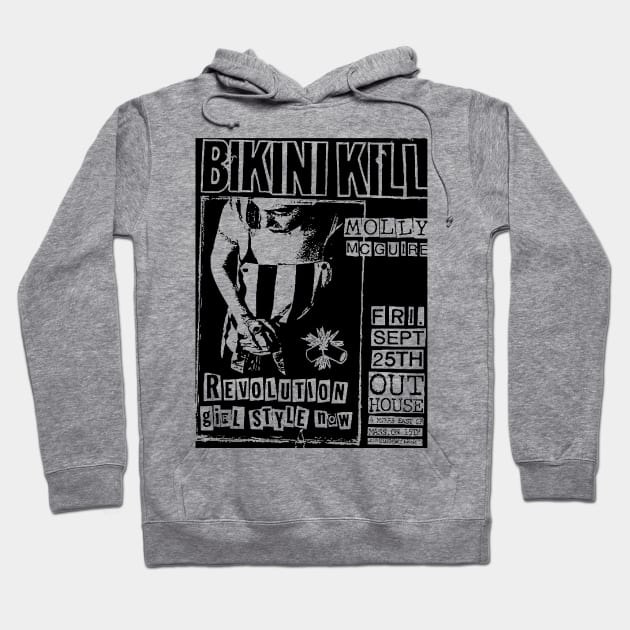 Bikini Kill / Molly McGuire Punk Flyer Hoodie by Punk Flyer Archive